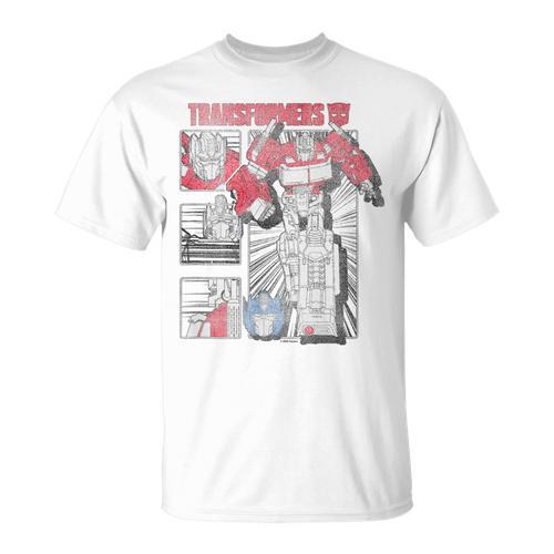 Transformers Optimus Prime Vintage Comic Book Style Panels T-Shirt - Bookorys CA