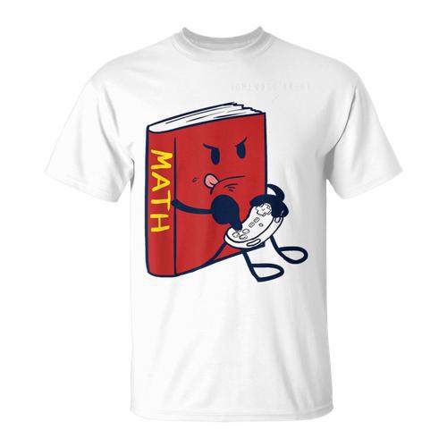 Trendy Graphic Math Book Gamer Homework Break T-Shirt - Bookorys