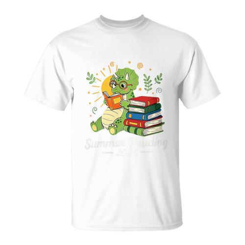 Unearth a Story Triceratops Dinosaur Reading Books Cute Dino Premium Tri-Blend T-Shirt - Bookorys DE