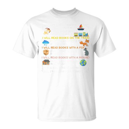 I Will Read Books On a Boat & Everywhere Reading T-Shirt T-Shirt - Bookorys UK