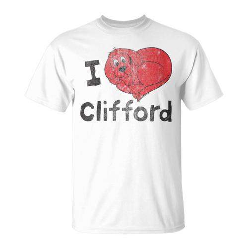 Women's Clifford The Big Red Dog I Heart Clifford Childrens Books T-Shirt - Bookorys CA