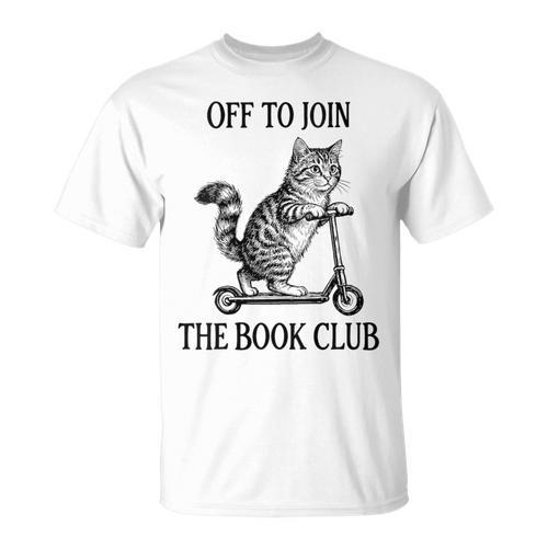 Women's Off To Join The Book Club Reading Bookworm T-Shirt - Bookorys UK