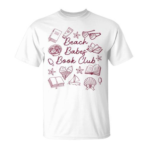 Women's Reading Book Lover Bookish Summer Beach Babes Book Club T-Shirt - Bookorys CA