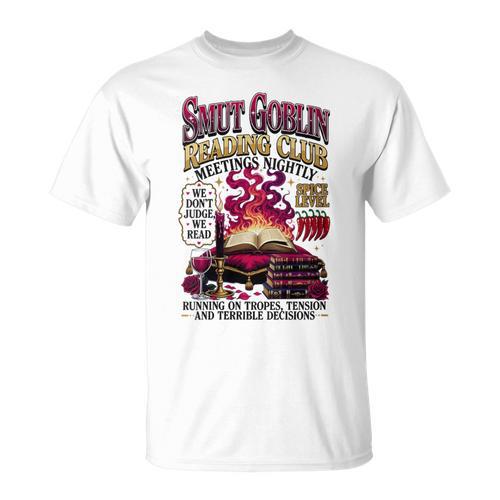 Women's Smut Goblin Reading Club Vintage Bookish Book Lover T-Shirt - Bookorys DE