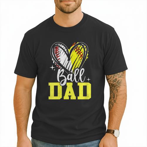 Ball Dad Softball Baseball Dad Fathers Day Men T-Shirt - Sportilla
