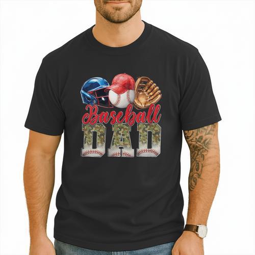Baseball Dad Camo Father's Day Baseball Stuff Men Men T-Shirt - Sportilla