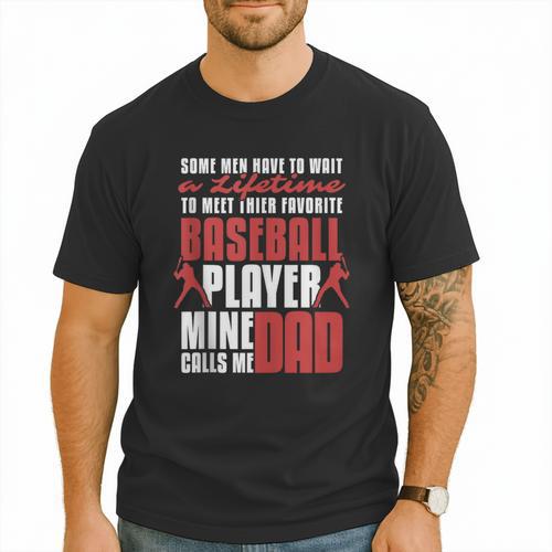 Baseball Dad Cute Love Home Run Pitcher Catcher Baseball Fan Men T-Shirt - Sportilla