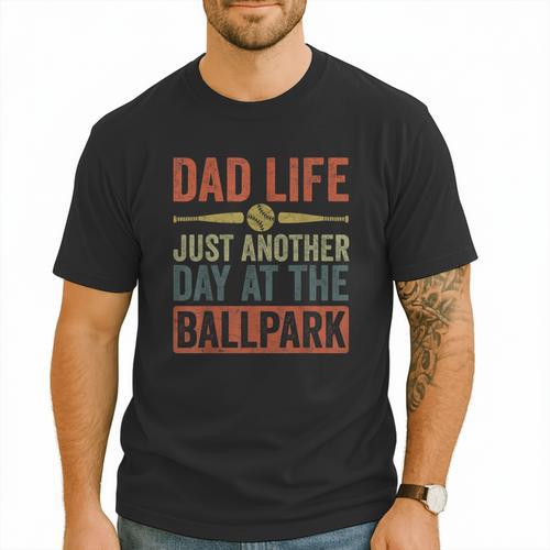 Baseball Dad Men Dad Life Just Another Day At The Ballpark Men T-Shirt - Sportilla