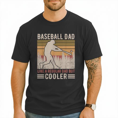 Baseball Dad Like Regular But Cooler Coach Player Fans Men T-Shirt - Sportilla