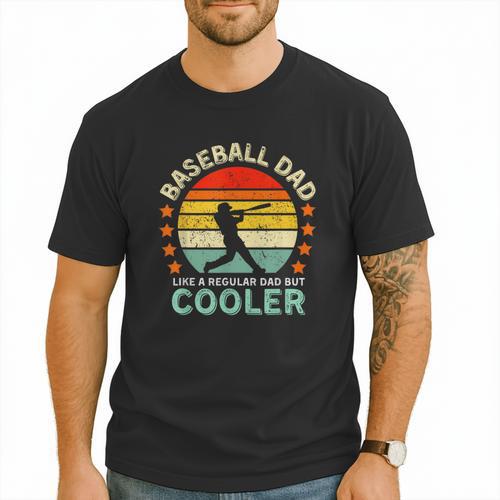 Baseball Dad Like A Regular Dad But Cooler Men T-Shirt - Sportilla