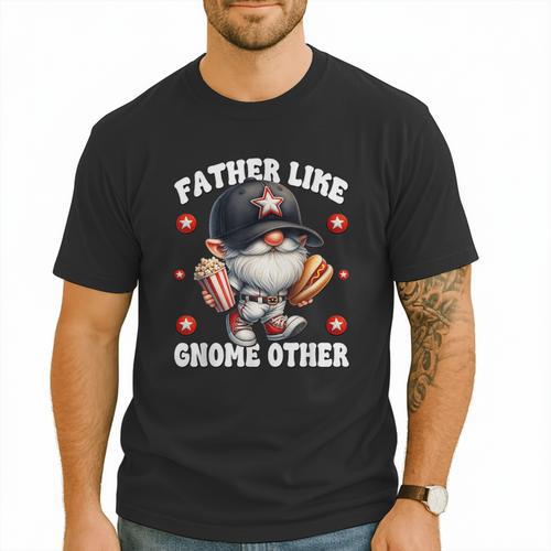 Baseball Dad Saying Hot Dog Gnome Pun For Fathers Day Men T-Shirt - Sportilla