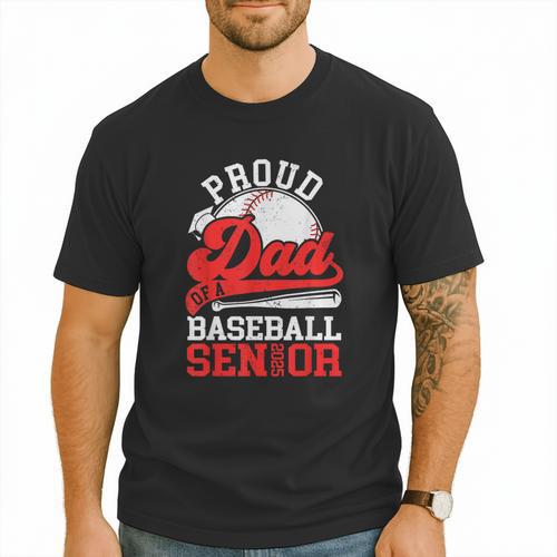 Baseball Dad Shirt Proud Dad Of A Baseball 2025 Senior Men T-Shirt - Sportilla