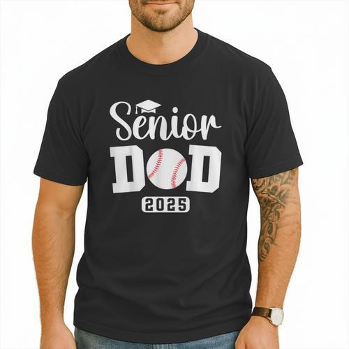 Senior Baseball Dad Class Of 2025 Senior Dad Graduation 2025 Men T-Shirt - Sportilla