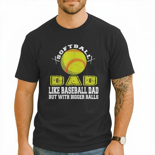 Softball Dad Like A Baseball Dad Softball Father's Day Men T-Shirt - Sportilla