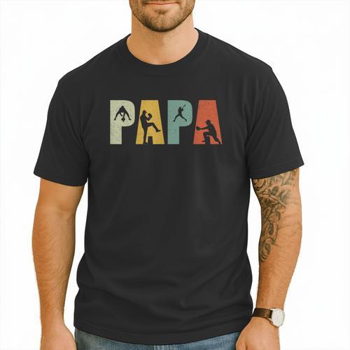 Vintage Baseball Dad Papa Fathers Day Men T-Shirt - Sportilla