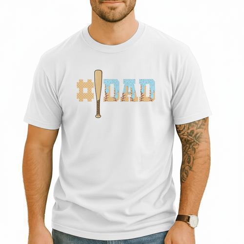 1 Dad Baseball Ice Cream Drip Fathers Day Baseball Daddy Premium Men T-Shirt - Sportilla
