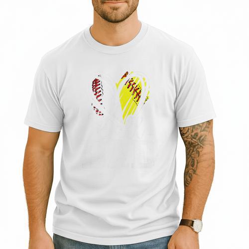 Ball Dad Softball Baseball Dad Daddy Premium Men T-Shirt - Sportilla