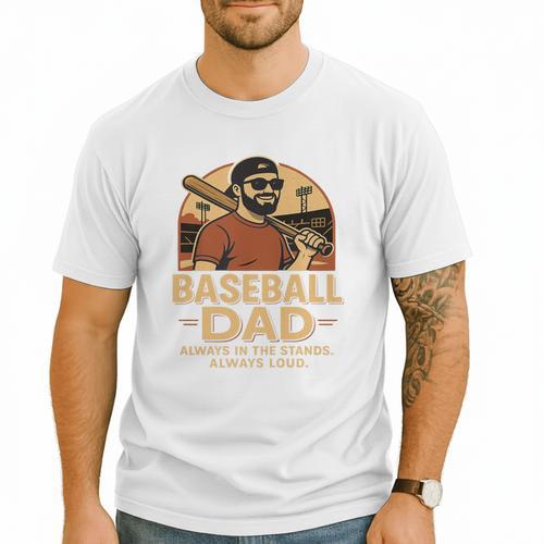 Baseball Dad – Always In The Stands Always Loud Retro Premium Men T-Shirt - Sportilla