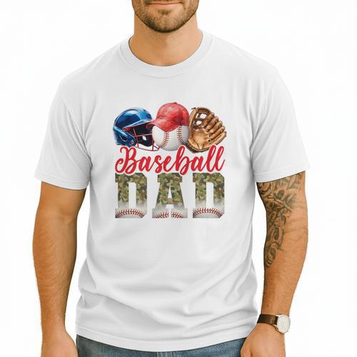 Baseball Dad Camo Father's Day Baseball Stuff Men Premium Men T-Shirt - Sportilla
