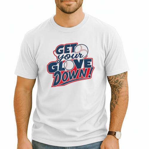 Baseball Dad Coach Training Saying Get Your Glove Down Premium Men T-Shirt - Sportilla
