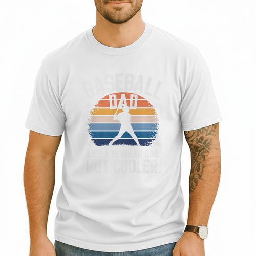 Baseball Dad Like a Regular Dad But Cooler Premium Men T-Shirt - Sportilla