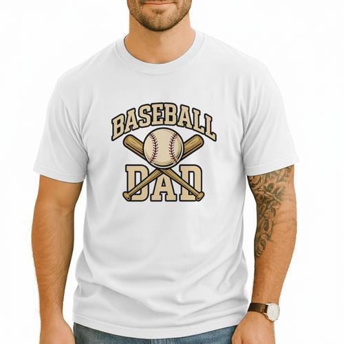 Baseball Dad Sports With Bats And Ball Graphic Premium Men T-Shirt - Sportilla