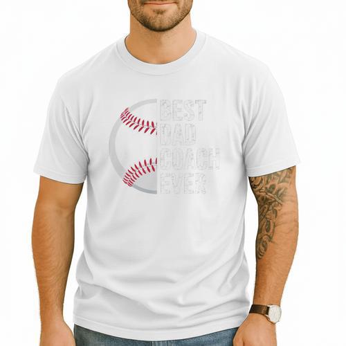 Best Baseball Dad Coach Ever Retro Father Baseball Coach Dad Premium Men T-Shirt - Sportilla