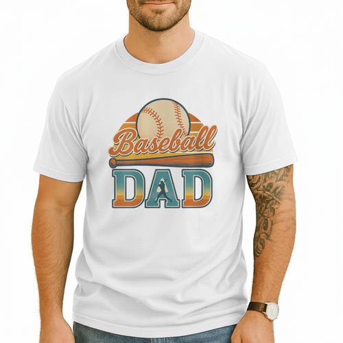 Retro Vintage Baseball Dad Summer Sports Lover Fathers Day Men T-Shirt - Sportilla