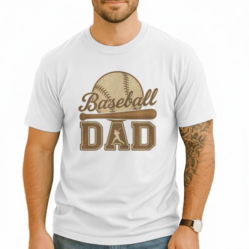 Retro Vintage Baseball Dad Summer Sports Lover Fathers Day Premium Men T-Shirt - Sportilla