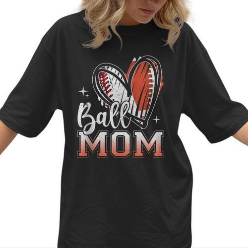 Ball Mom Football Baseball Mom Women T-Shirt - Sportilla