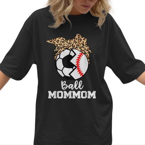 Ball MomMom Soccer Baseball Mom Mom Women T-Shirt  - Sportilla