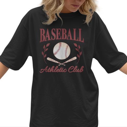 Baseball Athletic Social Club Baseball Mom Trendy Baseball Women T-Shirt - Sportilla