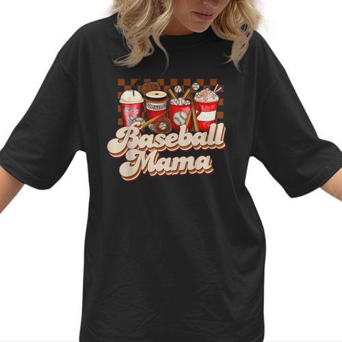 Baseball Mama Coffee Game Day Vibes Baseball Mom Women T-Shirt - Sportilla