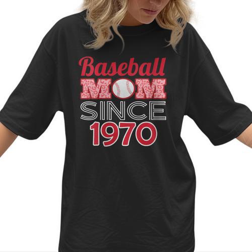 Baseball Mom Since 1970 Women T-Shirt - Sportilla