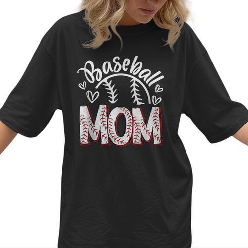 Baseball Mom Cute Baseball Mama Proud Senior Baseball Player Women T-Shirt  - Sportilla