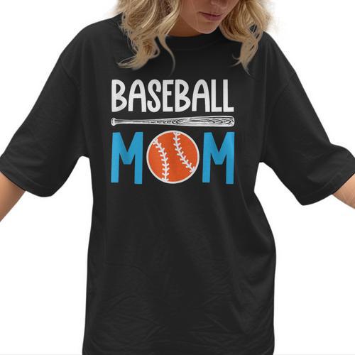 Baseball Mom Leopard Print Baseball Mama Women Mother's Day Women T-Shirt  - Sportilla
