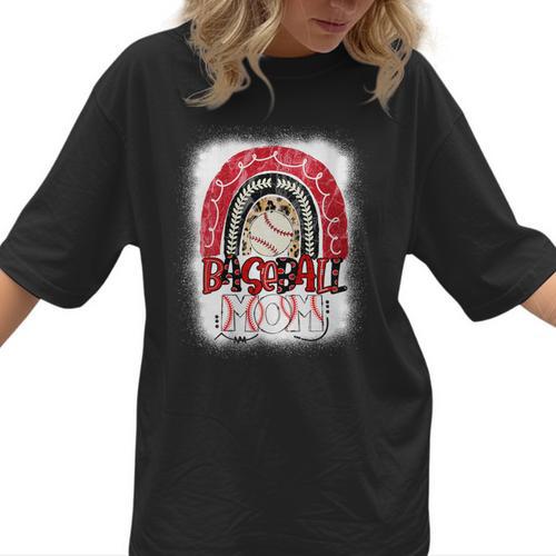Baseball Mom Rainbow Boho Mommy Women T-Shirt - Sportilla