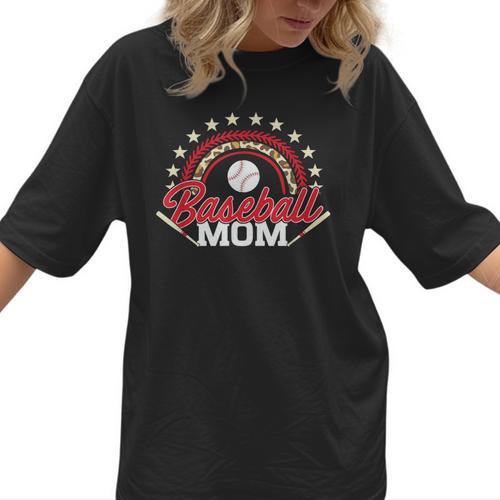Baseball Mom Rainbow Great Team Mom Women T-Shirt - Sportilla