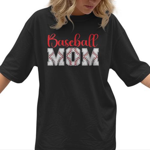 Baseball Mom Sporty Humor Women T-Shirt  - Sportilla