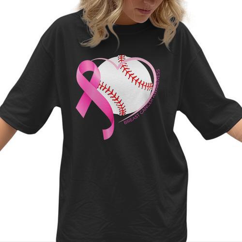 Breast Cancer Awareness Baseball Mom Women T-Shirt - Sportilla