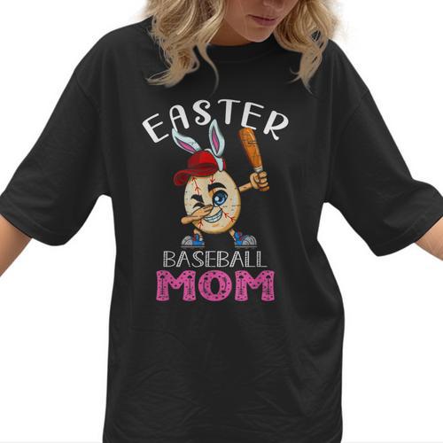 Dabbing Easter Baseball Mom Mother's Day Bunny Sunday Egg Women T-Shirt - Sportilla