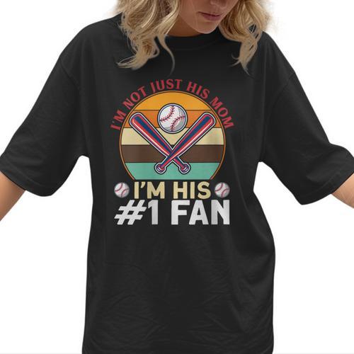 I'm Not Just His Mom Baseball Moms Baseball Mothers Women T-Shirt - Sportilla