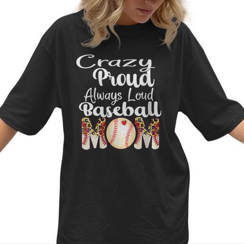 Loud And Proud Baseball Mom Messy Bun 2024 Women T-Shirt - Sportilla