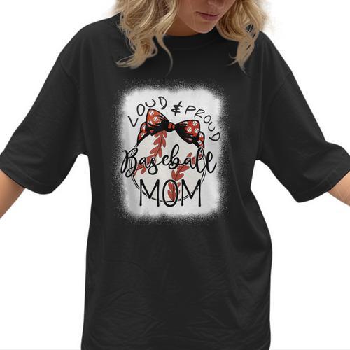 Loud Proud Baseball Mom Mommy Women T-Shirt - Sportilla