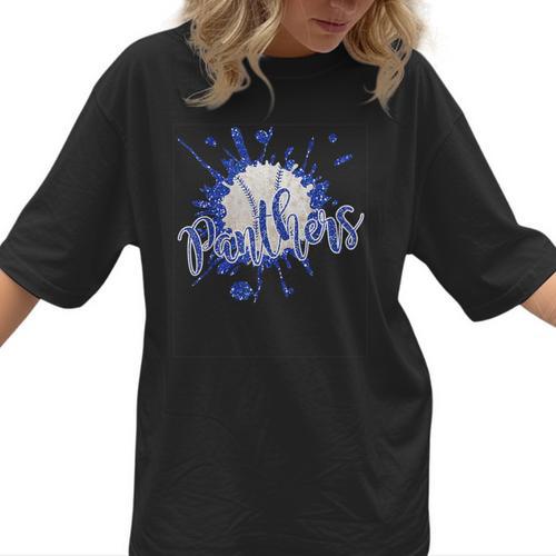 School Spirit Panthers Panther Pride Baseball Mom For Women Women T-Shirt  - Sportilla