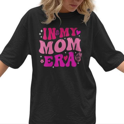 In My T-Ball Mom Era Leopard Baseball Mom Groovy Women T-Shirt - Sportilla