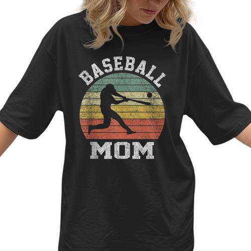 Vintage Baseball Mom Baseball Lover Women T-Shirt  - Sportilla