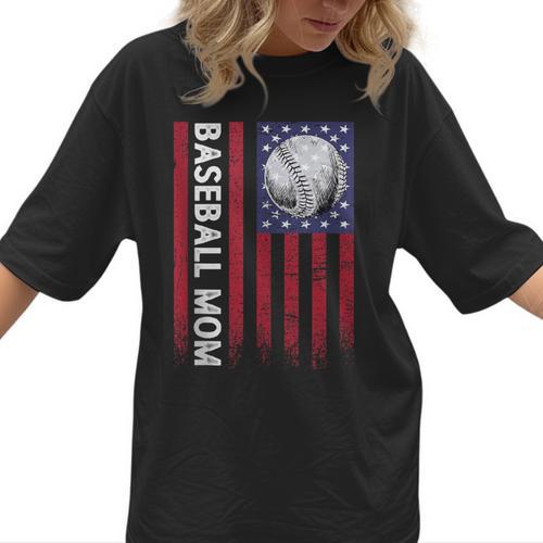 Vintage Baseball Mom Proud Family Summer Baseball Player Women T-Shirt  - Sportilla
