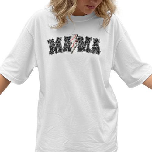 Baseball Mama Rocks Lightning Baseball Mom Mother's Day Women T-Shirt - Sportilla