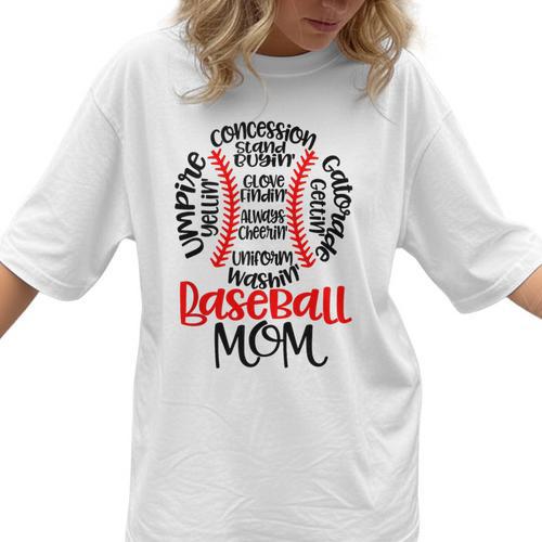 Baseball Mom T Ball Game Mother's Day 2023 Women T-Shirt  - Sportilla